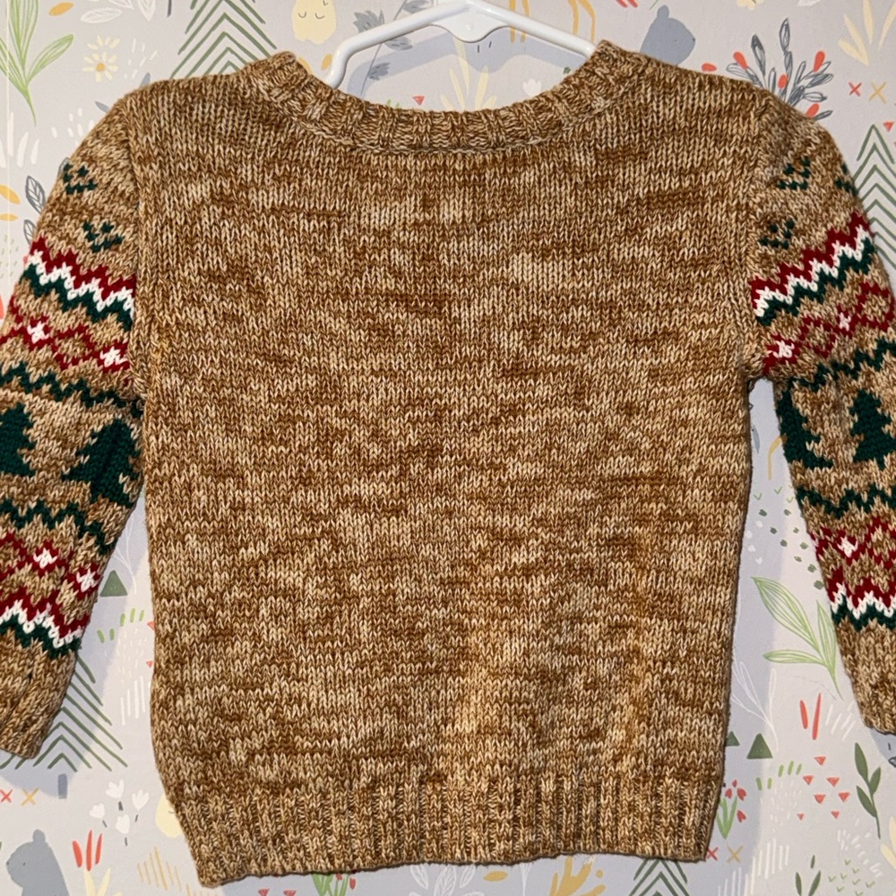 Carters Fair Aisle Tree Winter/Christmas/Holiday Sweater SS 12 Months - Picture 3 of 6